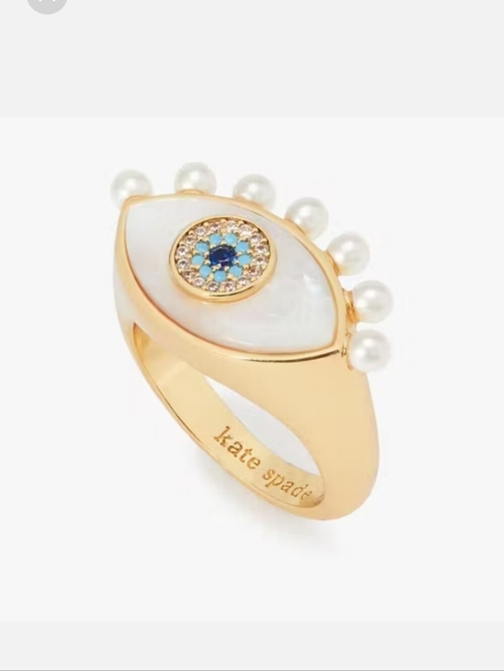 kate spade  All Seeing  Evil Eye Ring New Size 7